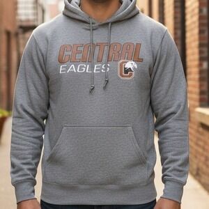 PEL ATHLETIC Gray Central Eagles Hoodie Sweatshirt Men's Size‎ S